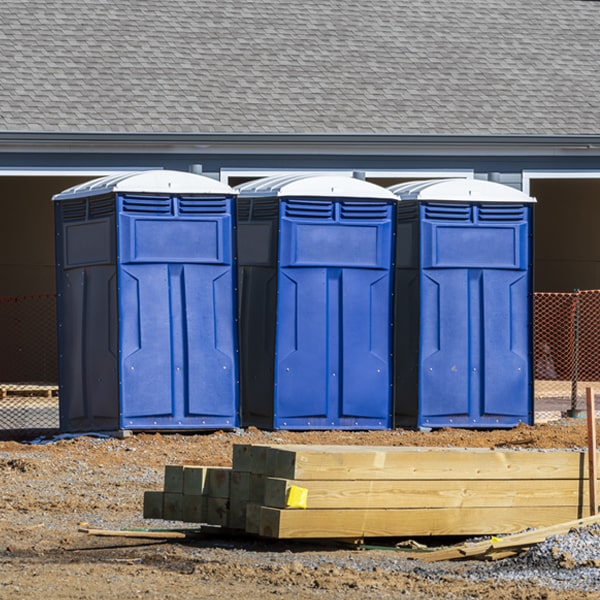 how often are the porta potties cleaned and serviced during a rental period in Maud TX